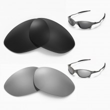 Walleva Titanium + Black Polarized Replacement Lenses For Oakley X Metal XX Sunglasses